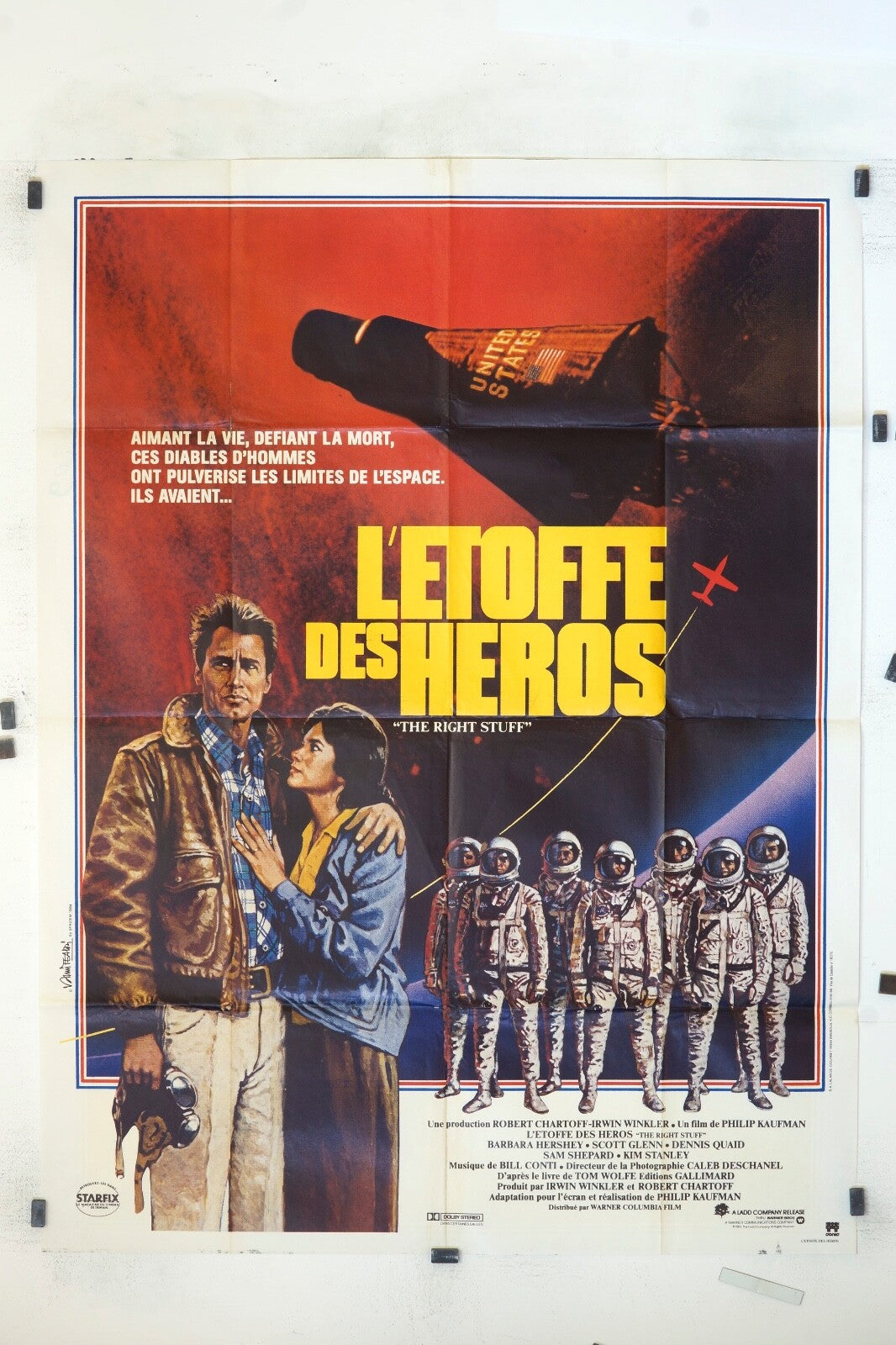 L’ÉTOFFE DES HÉROS IRWIN WINKLER MOVIE POSTER ORIGINAL 120x160