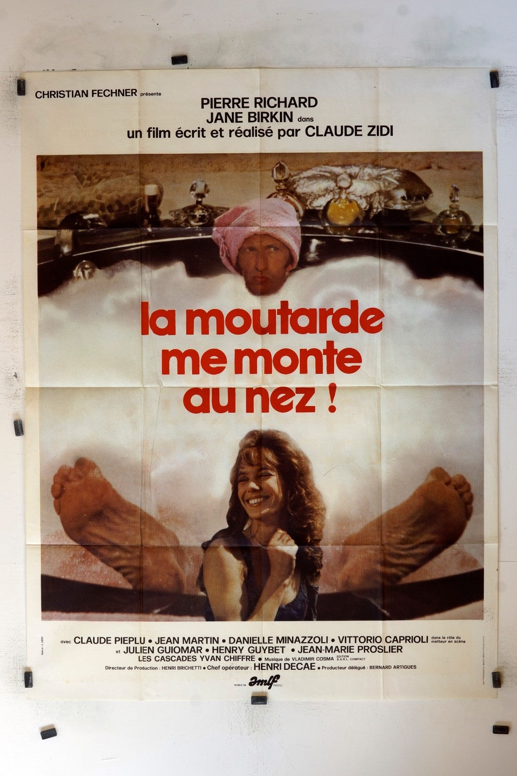 LA MOUTARDE ME MONTE AU NEZ ! PIERRE RICHARD MOVIE POSTER ORIGINAL 120x160