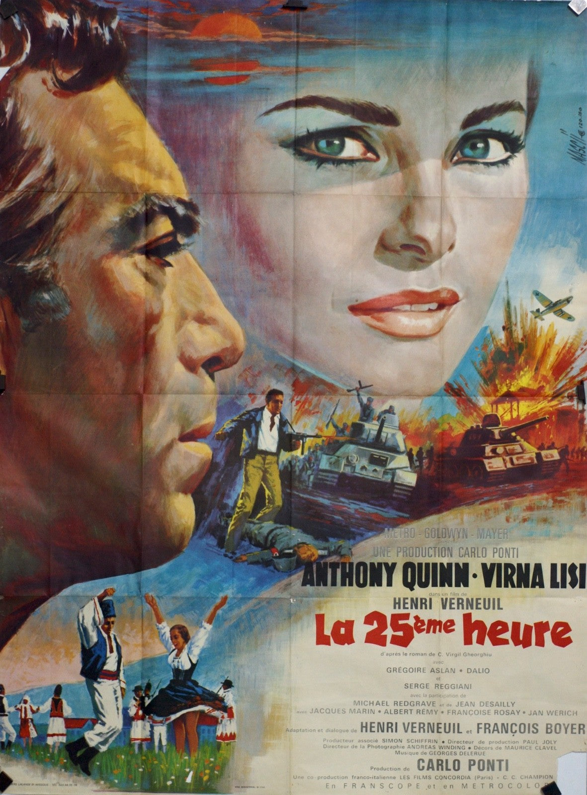 LA 25 EME HEURE  ANTHONY QUEEN  MOVIE POSTER ORIGINAL 120x160