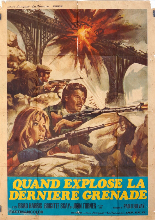 QUAND EXPLOSE LA DERNIÈRE GRENADE movie poster ORIGINAL 120x160 BRAD HARRIS