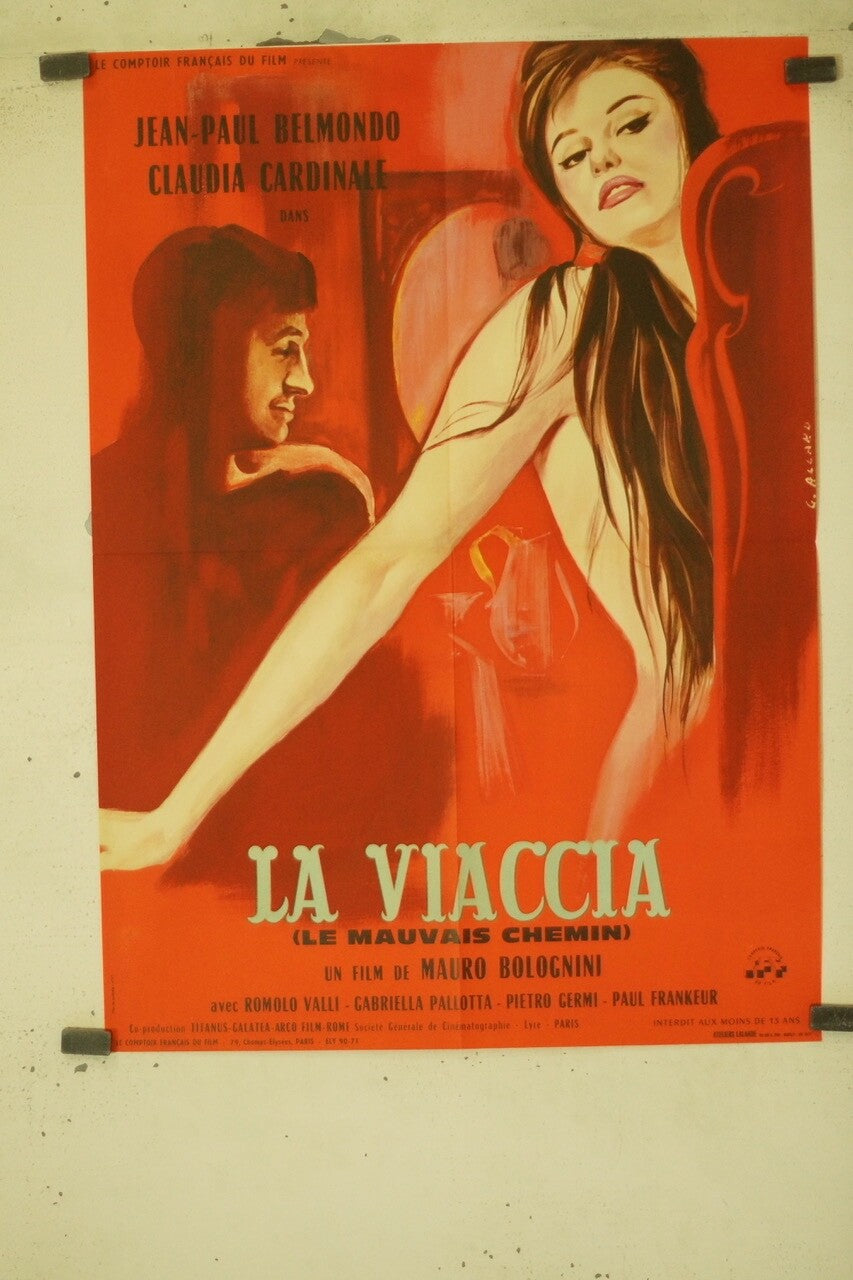 LA VIACCIA (LE MAUVAIS CHEMIN) MOVIE POSTER ORIGINAL (60X80) JEAN-PAUL BELMONDO