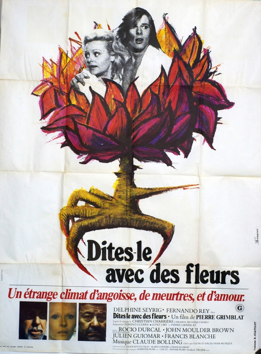DITES-LE AVEC DES FLEURS  DELPHINE SEYRIG MOVIE POSTER ORIGINAL 120x160