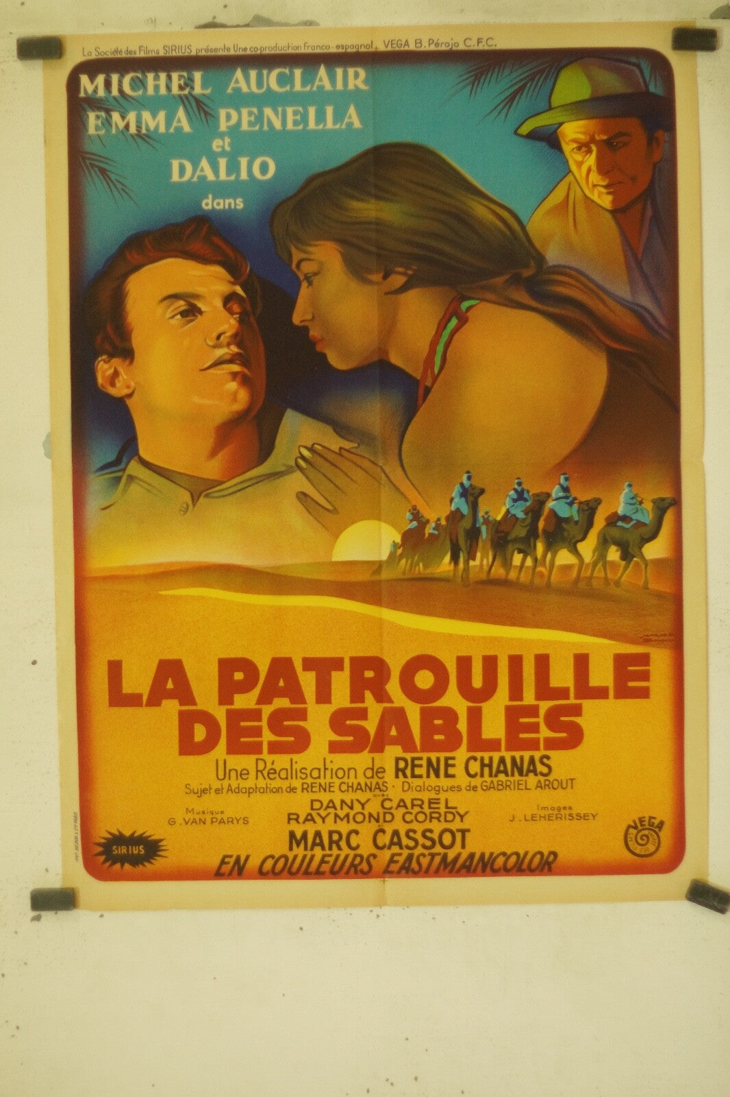 LA PATROUILLE DES SABLE MOVIE POSTER ORIGINAL (60X80) MICHEL AUCLAIR, EMMA PENE