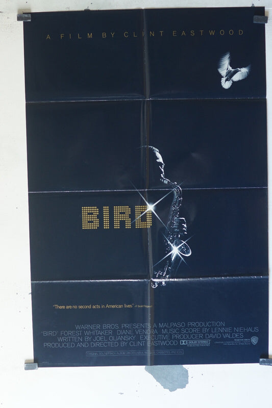 BIRD MOVIE POSTER ORIGINAL 68x100 Forest Whitaker , diane Venora