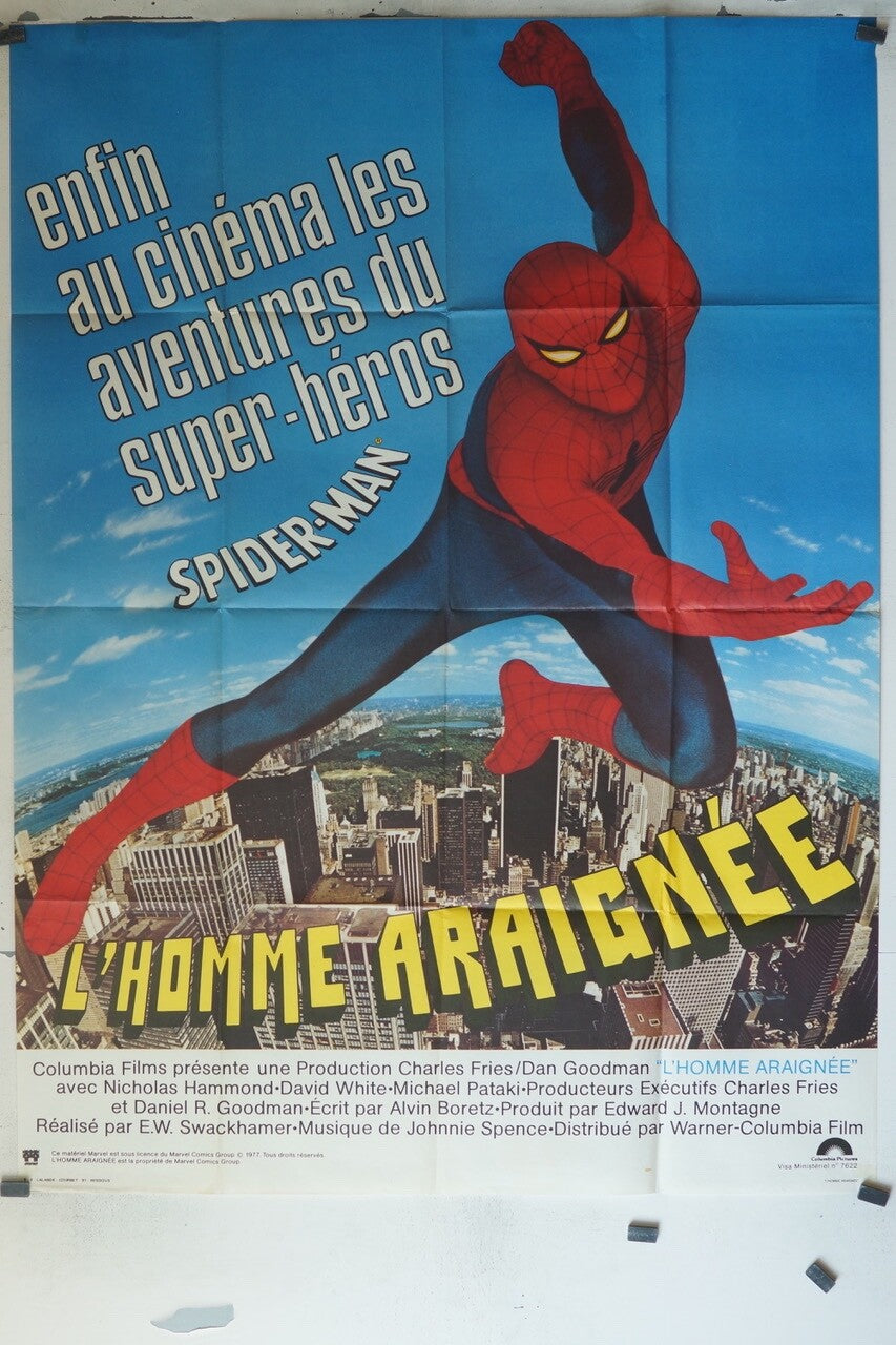 L’HOMME ARAIGNÉE MOVIE POSTER ORIGINAL 120x160 NICOLAS HAMMOND, DAVID WHITE
