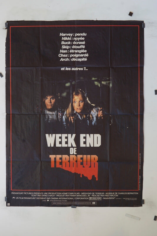 WEEK-END DE TERREUR FRED HALTON ORIGINAL MOVIE POSTER 120X160