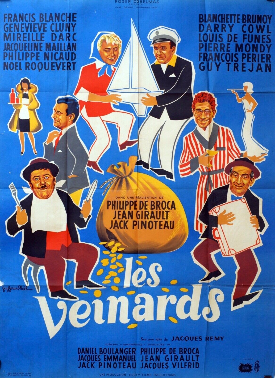 LES VEINARDS POSTER ORIGINAL 120x160 LOUIS DE FUNES