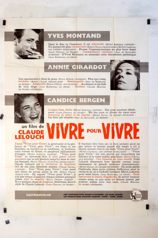 VIVRE POUR VIVRE CLAUDE LELOUCH MOVIE POSTER ORIGINAL 120x160