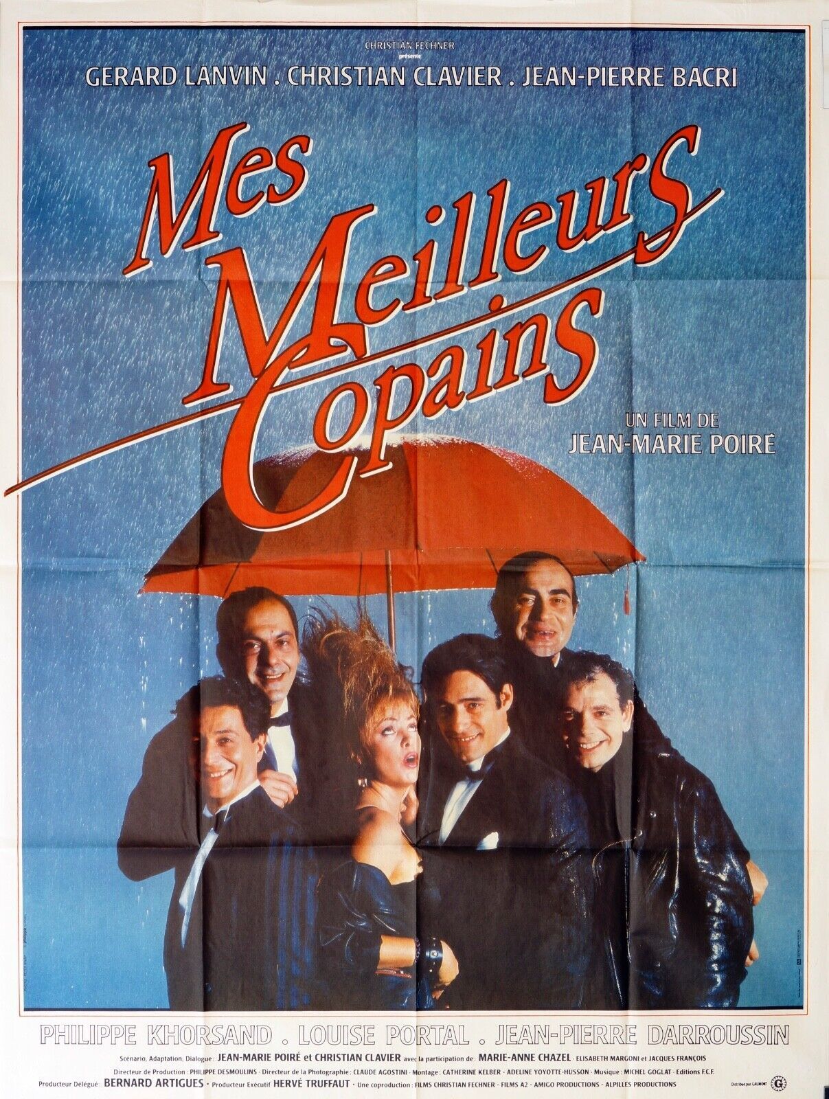 LES MEILLEURS COPAINS MOVIE POSTER ORIGINAL 120X160 GERARD LANVIN