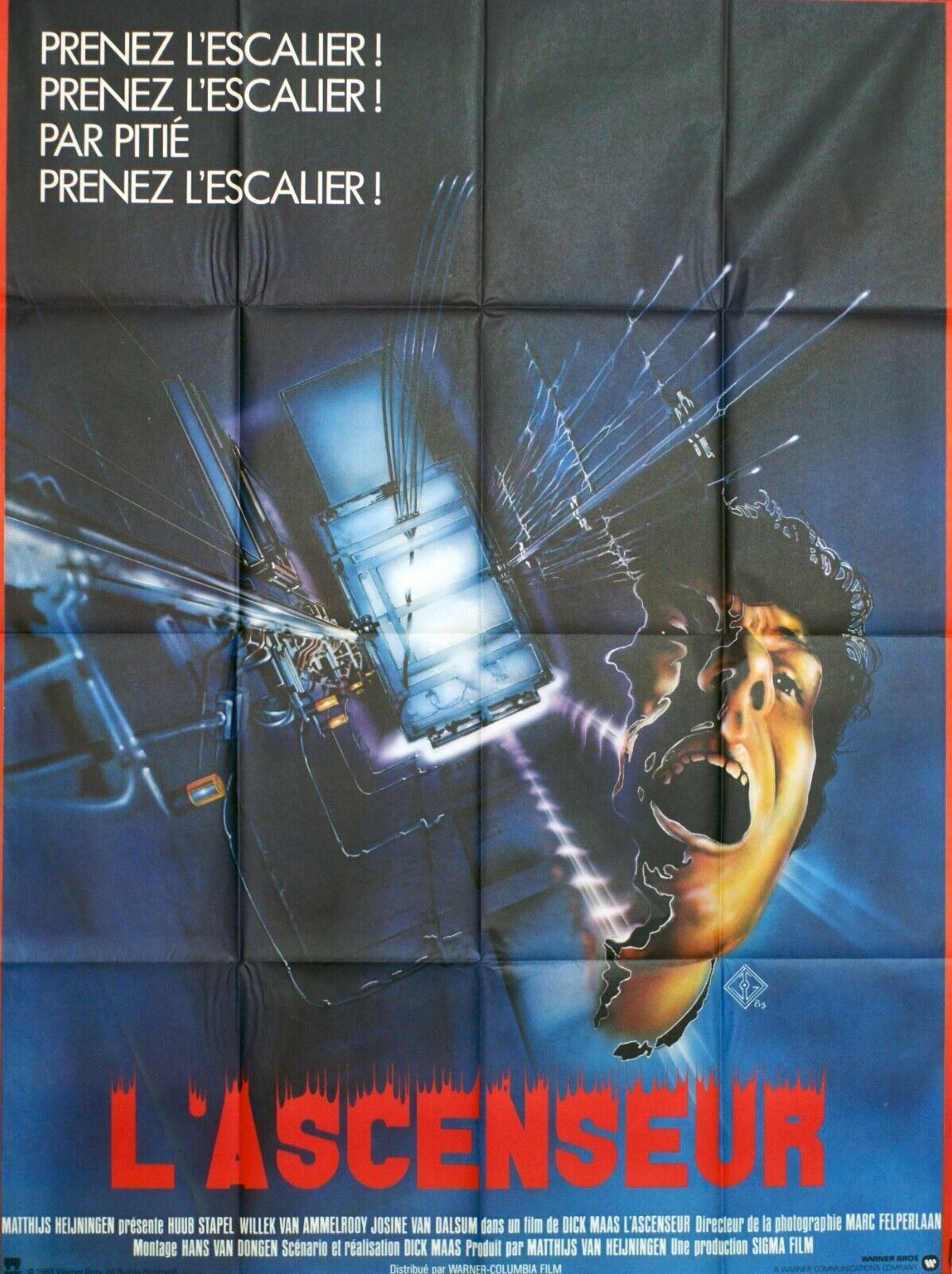 L’ASCENSEUR MOVIE POSTER ORIGINAL (120X160) HUUB STAPEL