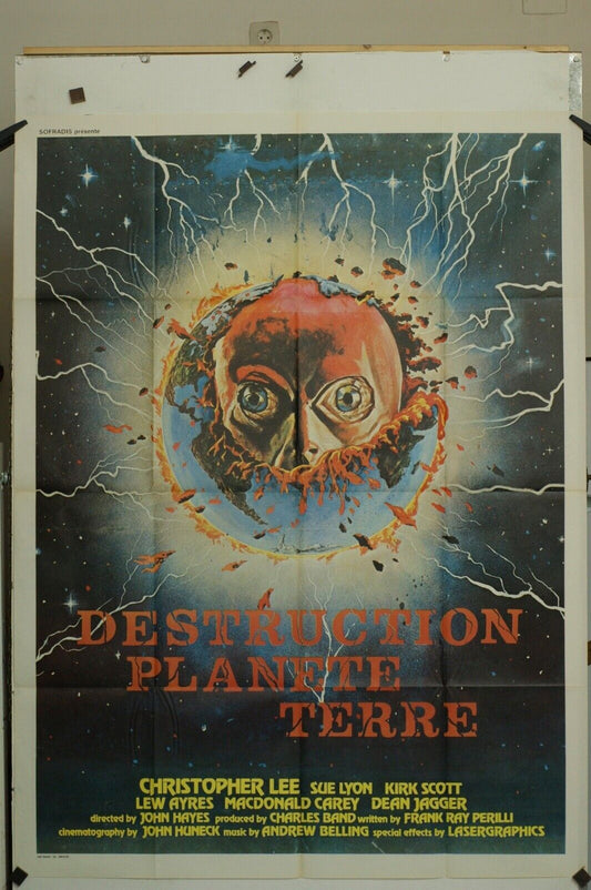 DESTRUCTION PLANÈTE TERRE MOVIE POSTER ORIGINAL 120x160 CHRISTOPHER LLE