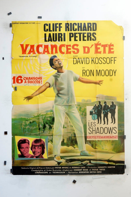 VACANCES D’ÉTÉ CLIFF RICHARD MOVIE POSTER ORIGINAL (120X160)