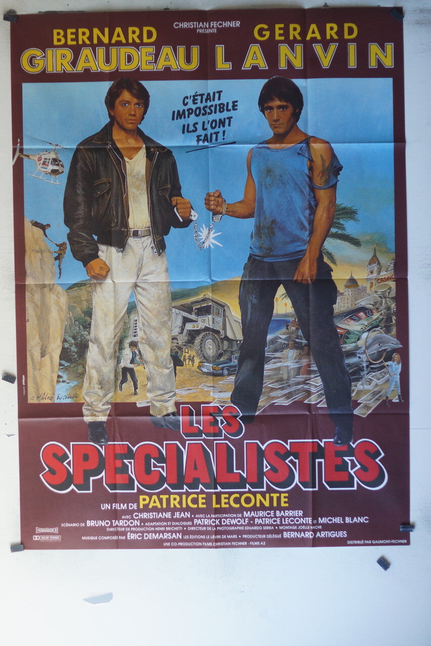 LES SPÉCIALISTES, MOVIE POSTER ORIGINAL (120x160), GIRAUDEAU, LANVIN