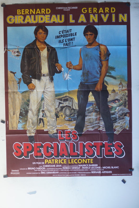 LES SPÉCIALISTES, MOVIE POSTER ORIGINAL (120x160), GIRAUDEAU, LANVIN