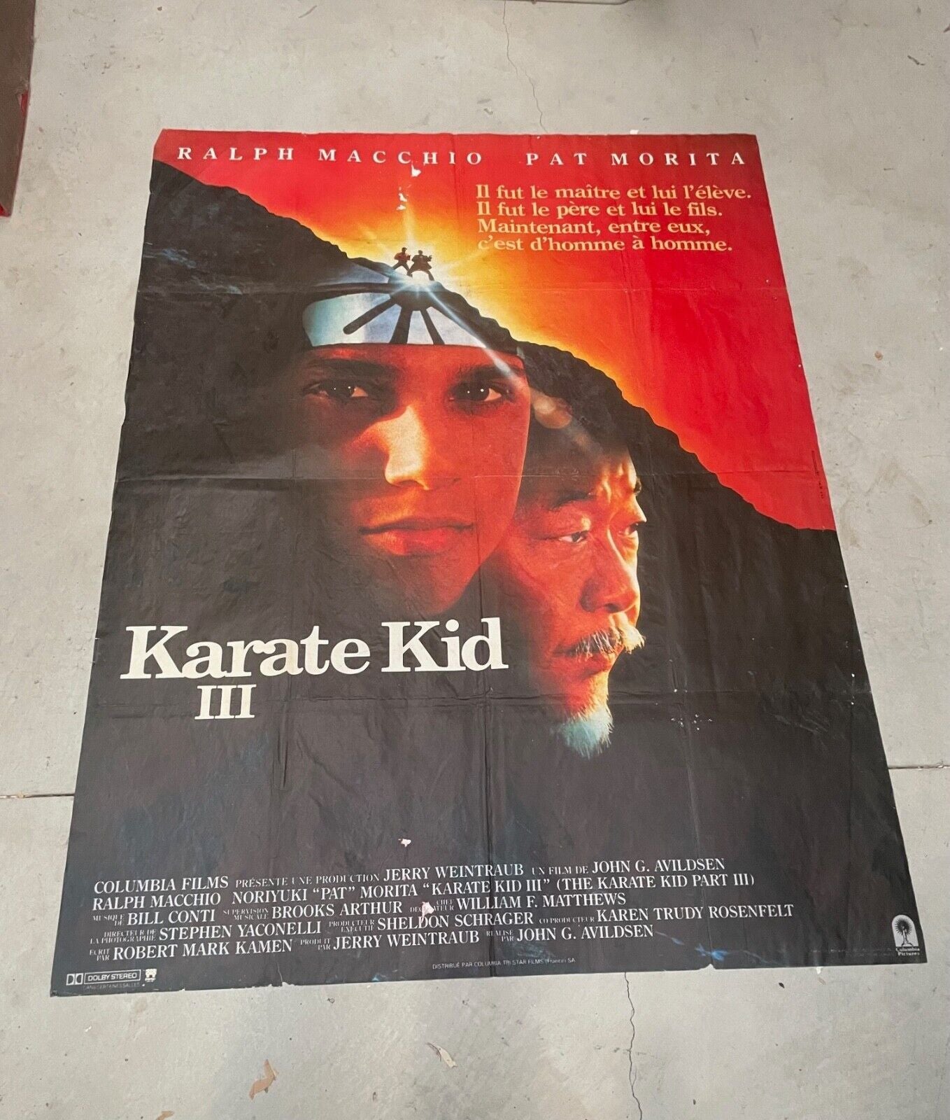KARATÉ KID III MOVIE POSTER ORIGINAL 120x160 RALPH MACCHIO