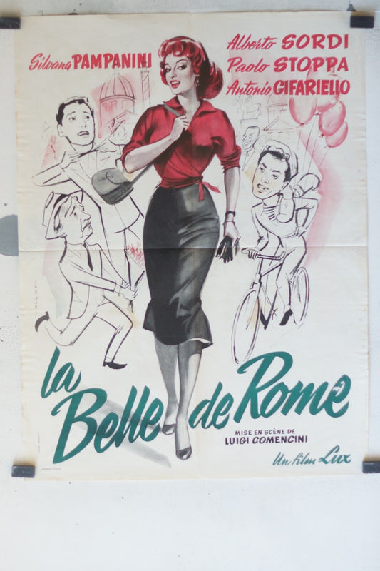 BELLE DE ROME (LA) POSTER ORIGINAL 60x80 Silvana Pampanini , Alberto Sordi 