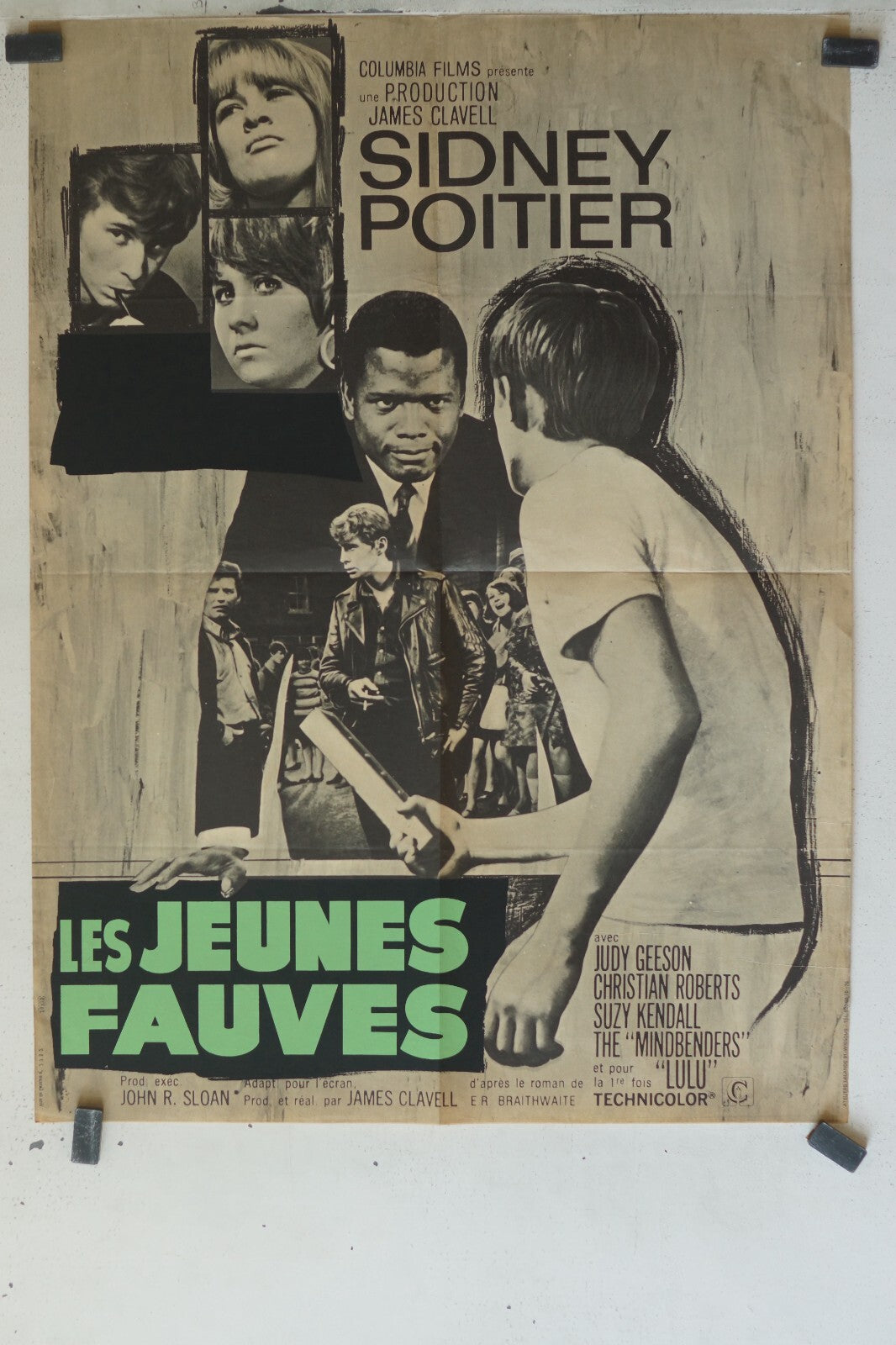 LES JEUNES FAUVES MOVIE POSTER ORIGINAL (120X160 CM) , SIDNEY POITIER
