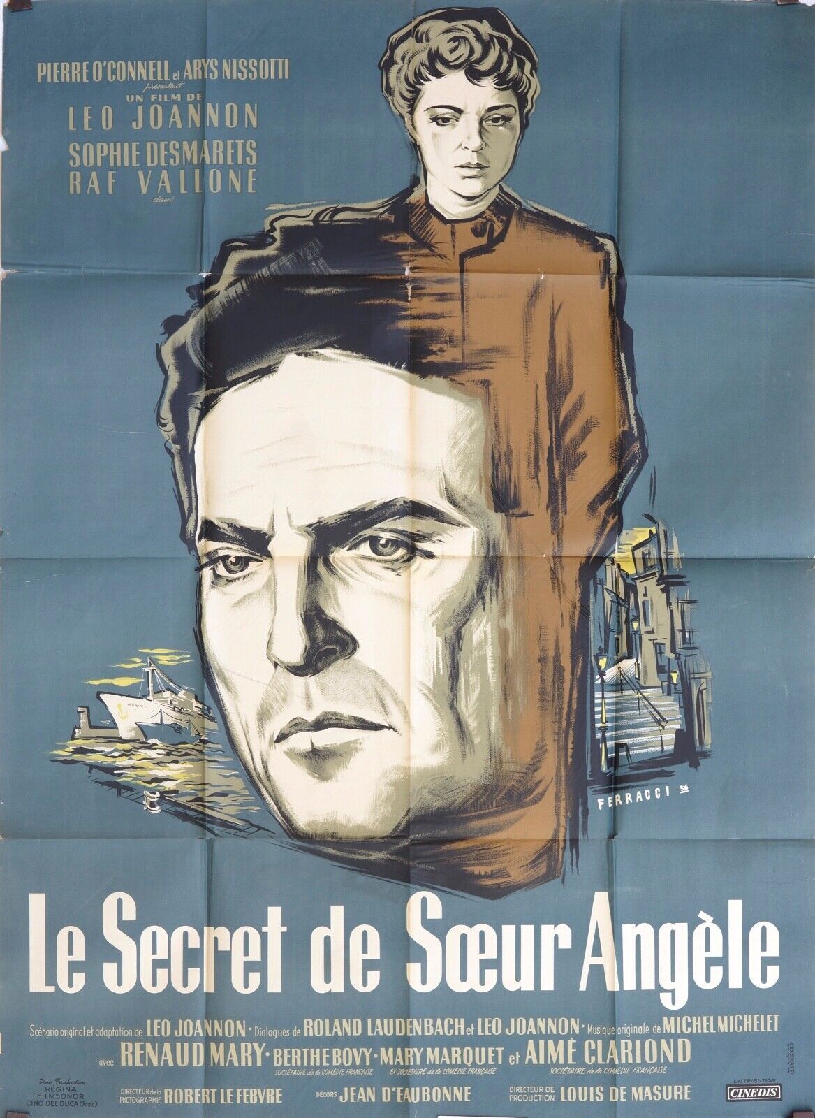 LE SECRET DE SŒUR ANGÈLE MOVIE POSTER ORIGINAL 120x160 LEO JOANNON