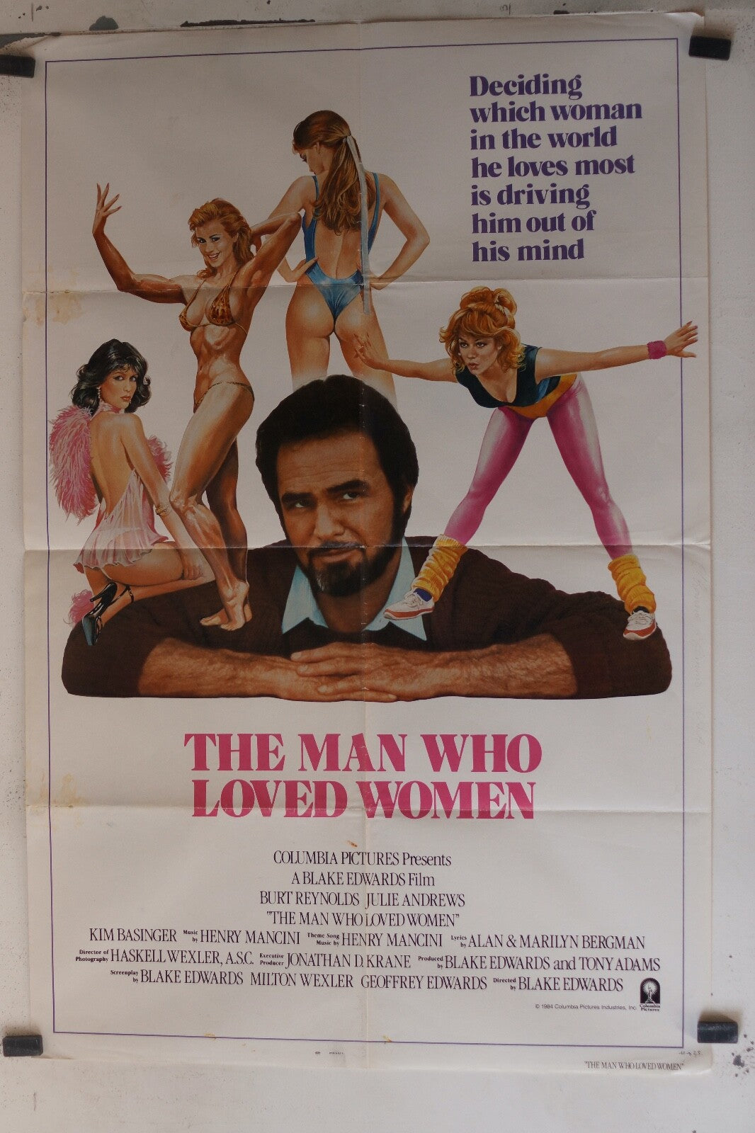 THE MAN WHO LOVED WOMEN (70X100) ORIGINAL MOVIE POSTER KIM BASINGER – HENRI