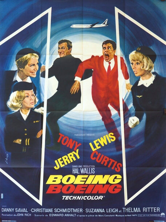 BOEING BOEING MOVIE POSTER ORIGINAL 120x160  JERRY LEWIS, TONY CURTIS