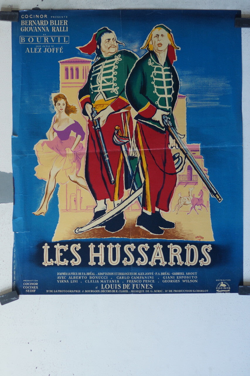 HUSSARDS (LES) ORIGINAL MOVIE POSTER 50X60 Bernard Blier , Giovanna rally 