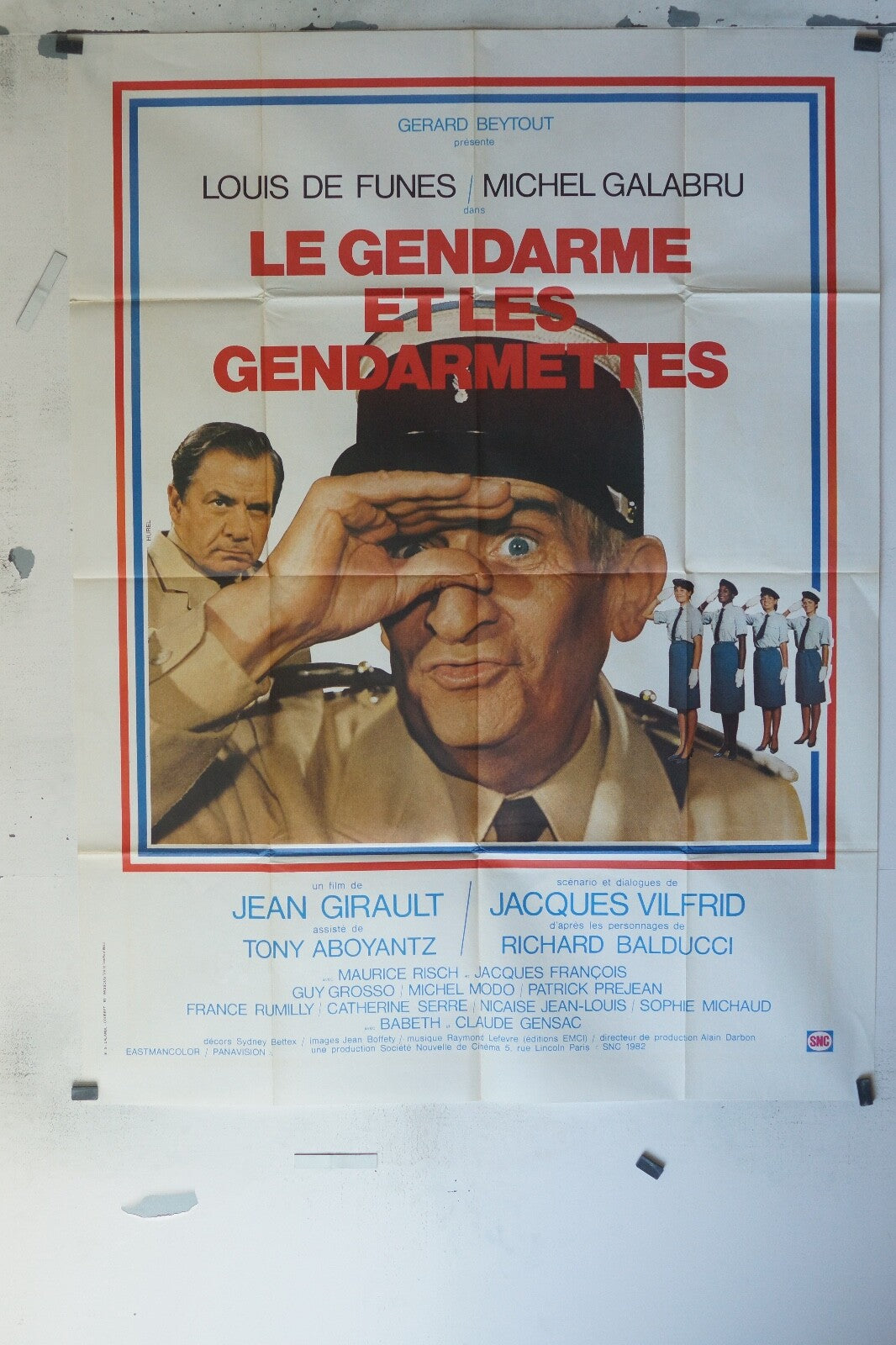 LE GENDARME ET LES GENDARMETTTES MOVIE POSTER ORIGINAL 120x160 LOUIS DE FUNÈS