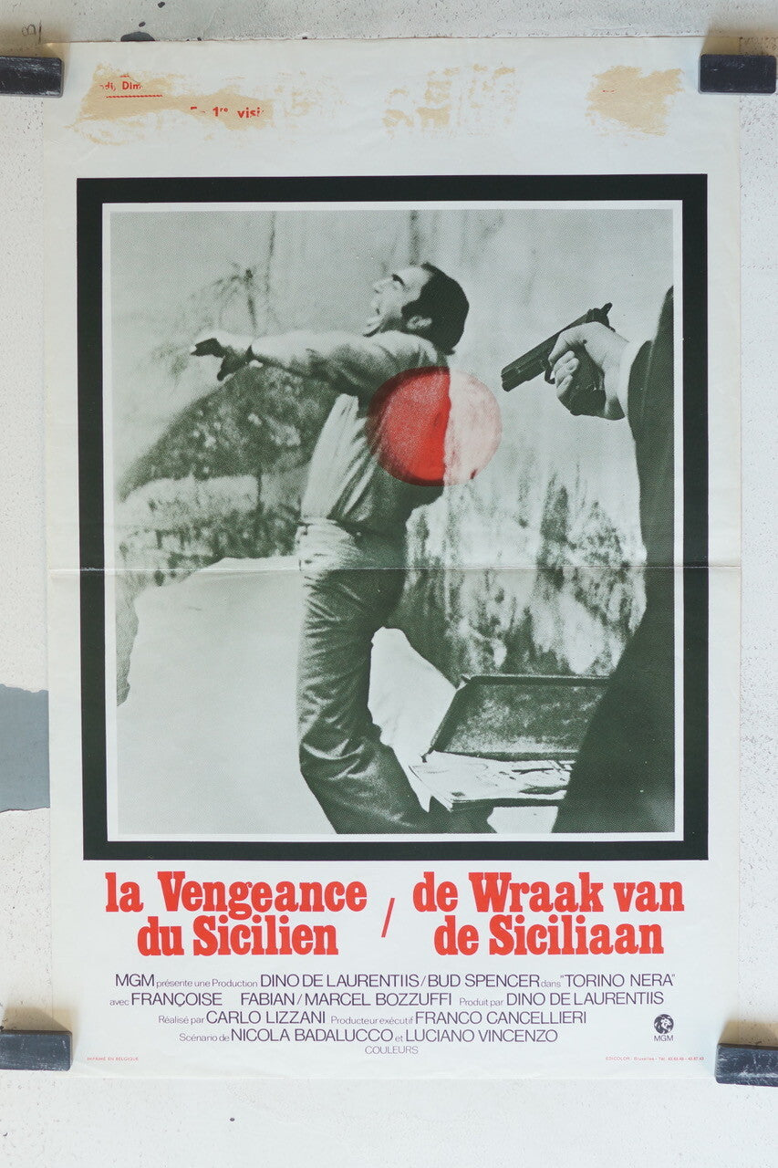 VENGEANCE DU SICILIEN (LA) (belge) MOVIE POSTER ORIGINAL 55x36 Marcel Bozzuffi 