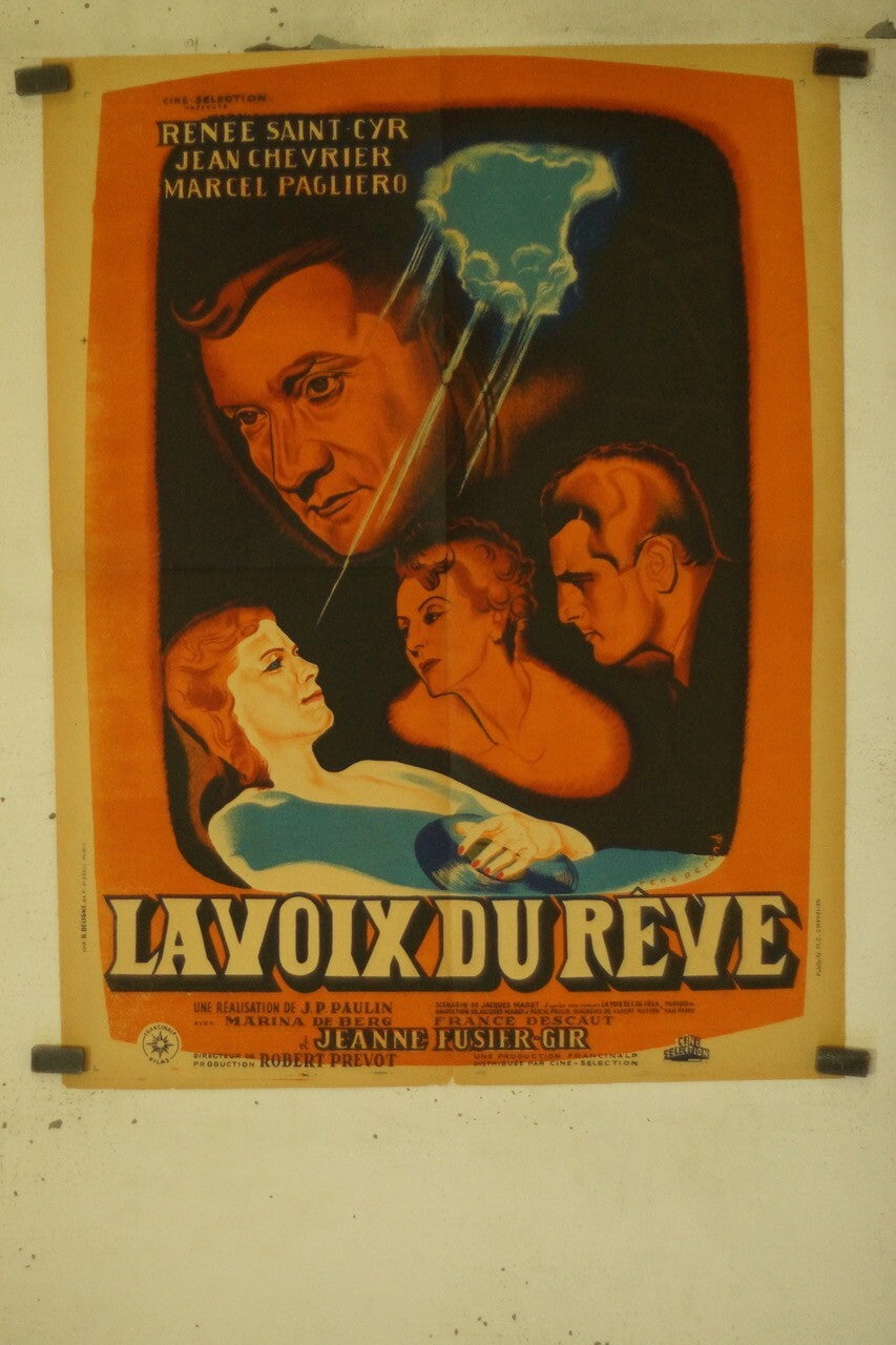 LA VOIX DU RÊVE MOVIE POSTER ORIGINAL (60X80) RENÉE SAINT-CYR, JEAN CHEVRIER