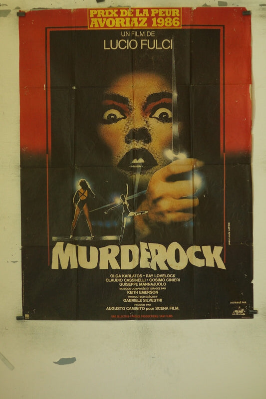 MURDEROCK 120X160 ORIGINAL POSTER LUCIO FULCI