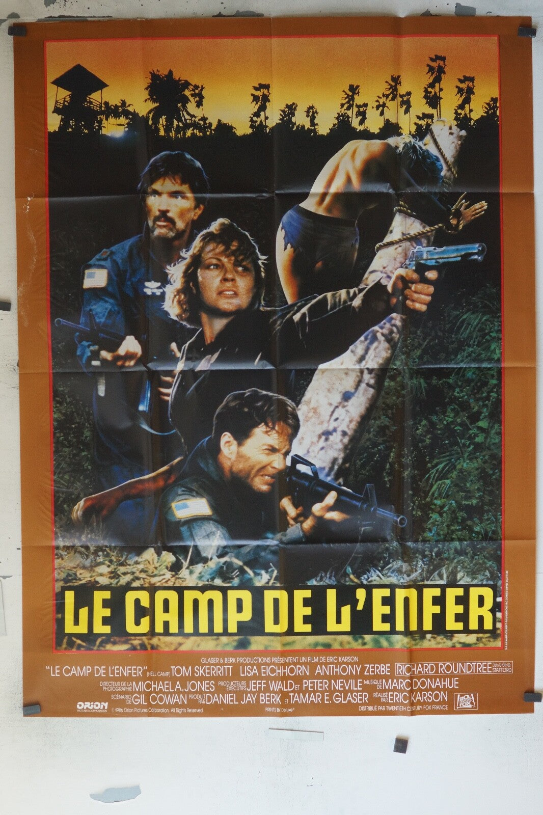 LE CAMP DE L’ENFER Original Movie Poster 120X160 TOM SKERRITT