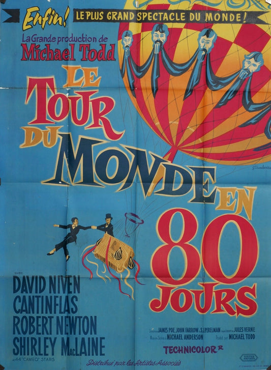 LE TOUR DU MONDE EN 80 JOURS MICHAEL TODD MOVIE POSTER ORIGINAL 120x160