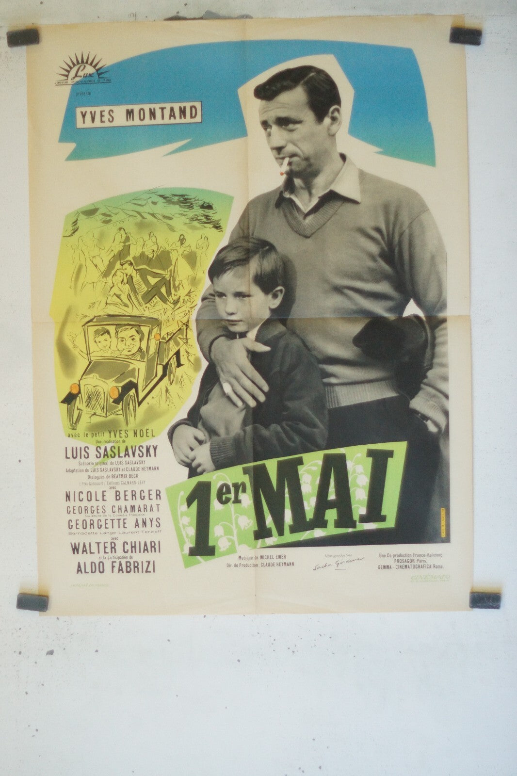 1ER MAI MOVIE POSTER ORIGINAL (60X80) YVES MONTAND