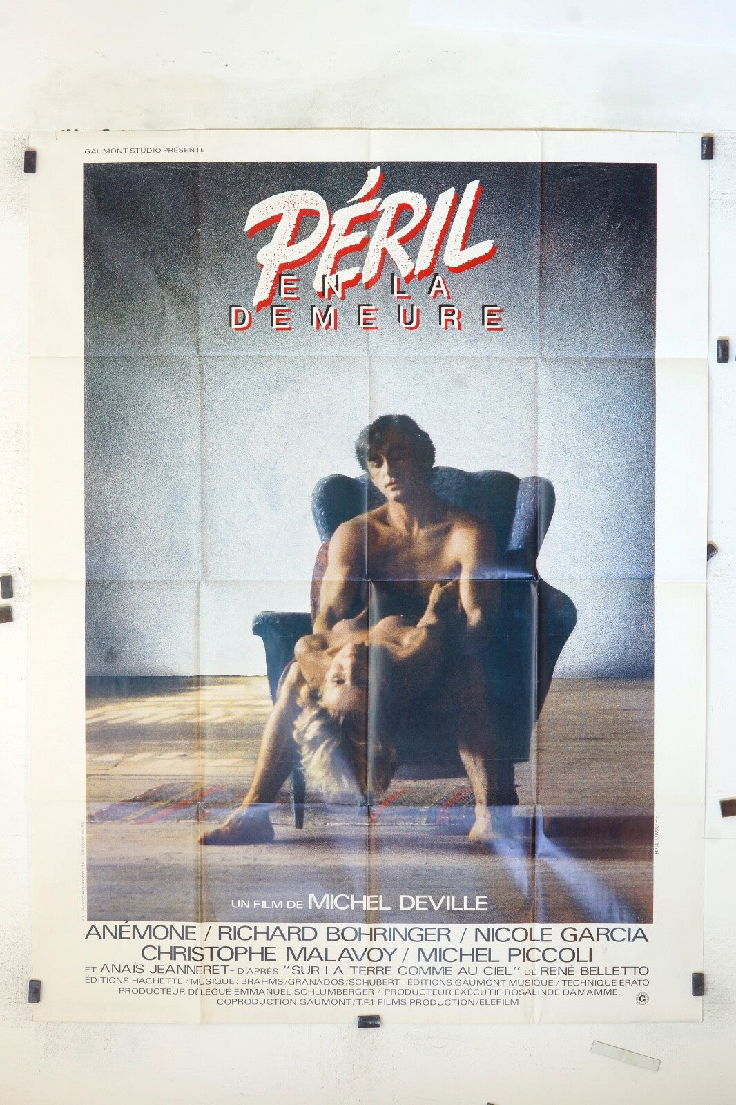 PÉRIL EN LA DEMEURE  MICHEL DEVILLE BRANDON ORIGINAL MOVIE POSTER 120x160
