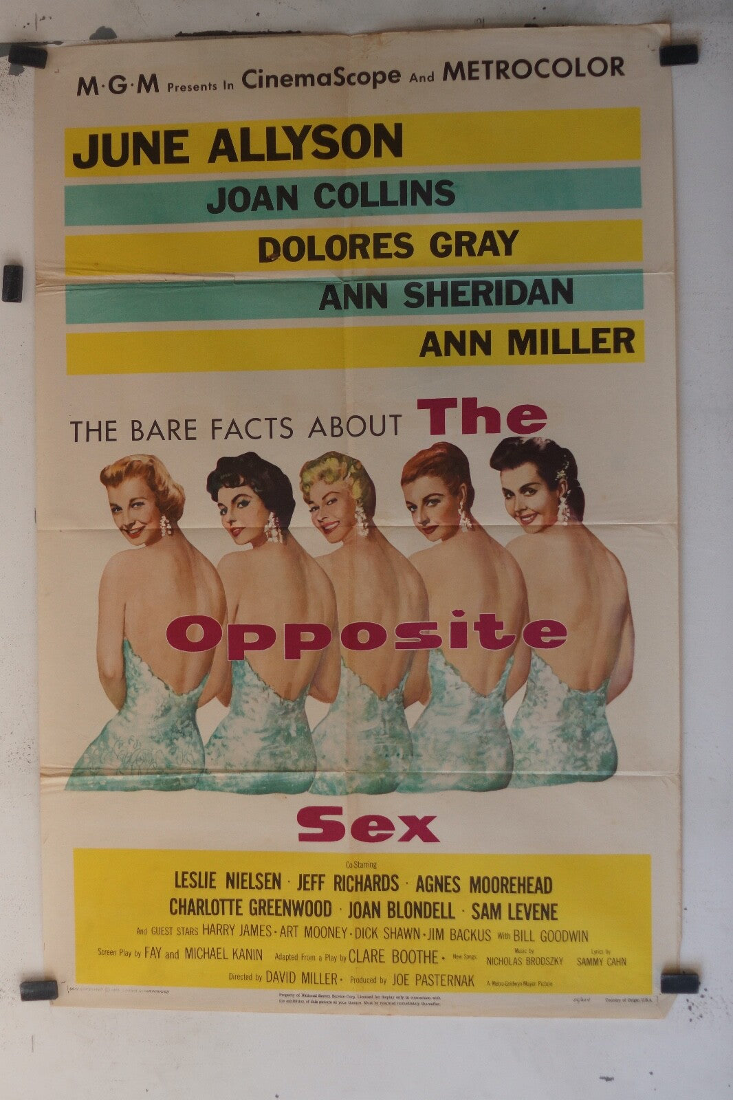 THE OPPOSITE SEX (1957) 70X100 ORIGINAL MOVIE POSTER LESLIE NIELSEN – JEFF