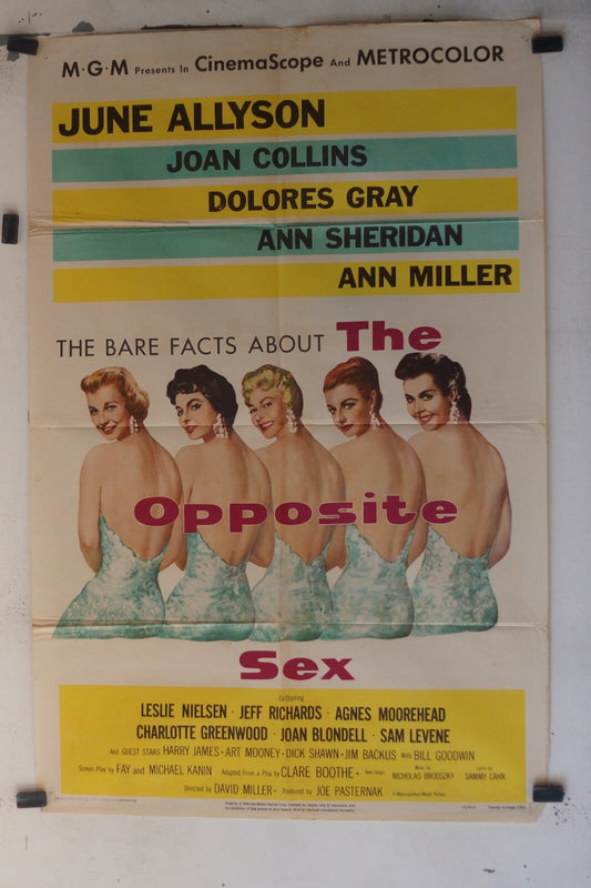 THE OPPOSITE SEX (1957) 70X100 ORIGINAL MOVIE POSTER LESLIE NIELSEN – JEFF