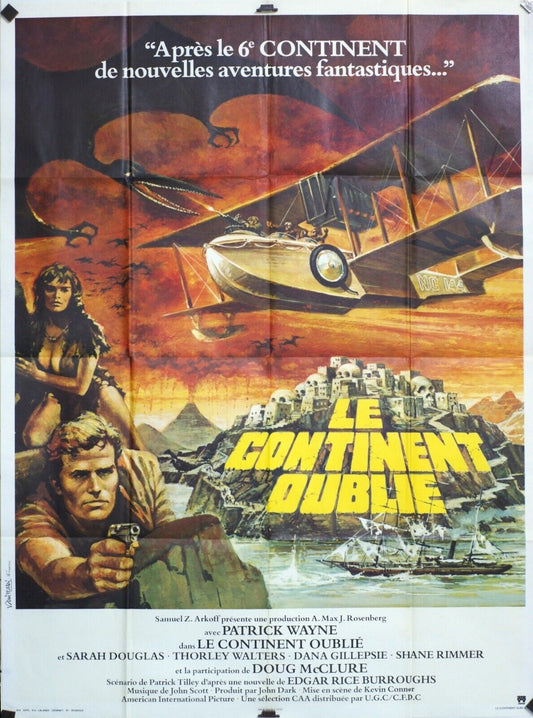 LE CONTINENT OUBLIÉ POSTER ORIGINAL 120x160 SARAH DOUGLAS
