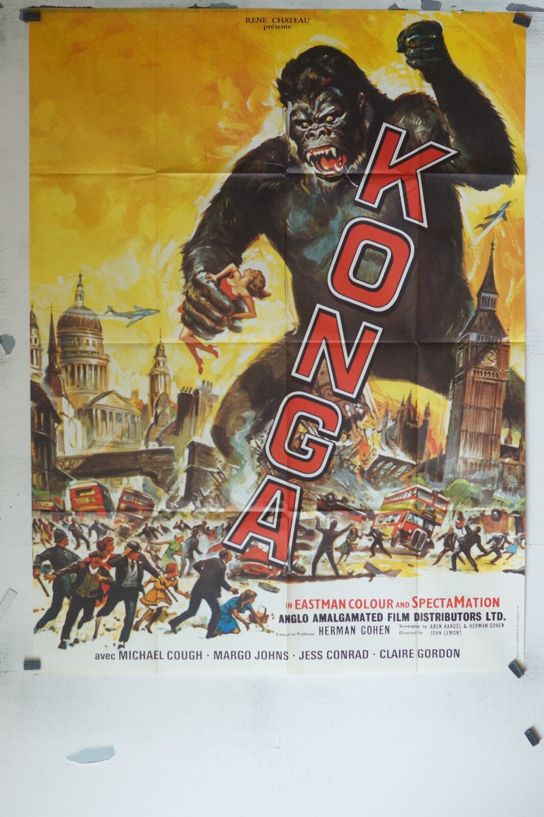 KONGA MOVIE POSTER ORIGINAL 120x160 MICHAEL COUGH