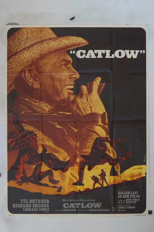 CATLOW MOVIE POSTER ORIGINAL 120x160 YUL BRYNNER
