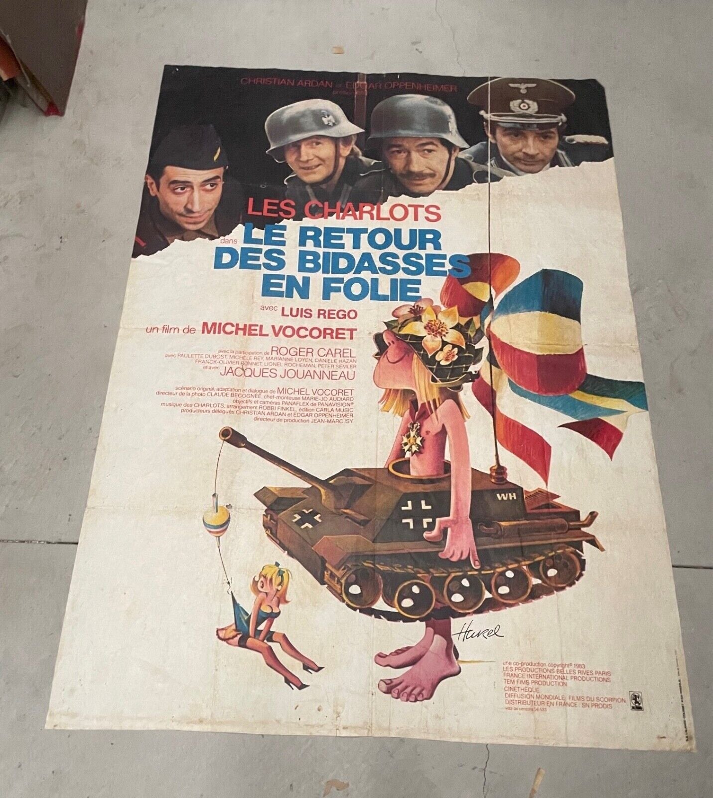 LE RETOUR DES BIDASSES EN FOLIE MOVIE POSTER ORIGINAL 120x160 LUIS REGO