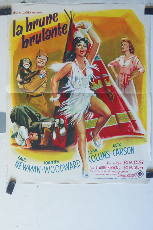BRUNE BRULANTE (LA) ORIGINAL MOVIE POSTER 40x60 Paul Newman ,