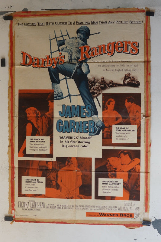DARBY’S RANGERS (1958) ORIGINAL MOVIE POSTER 70x100 GUY TROSPER, JAMES J.ALTIERI