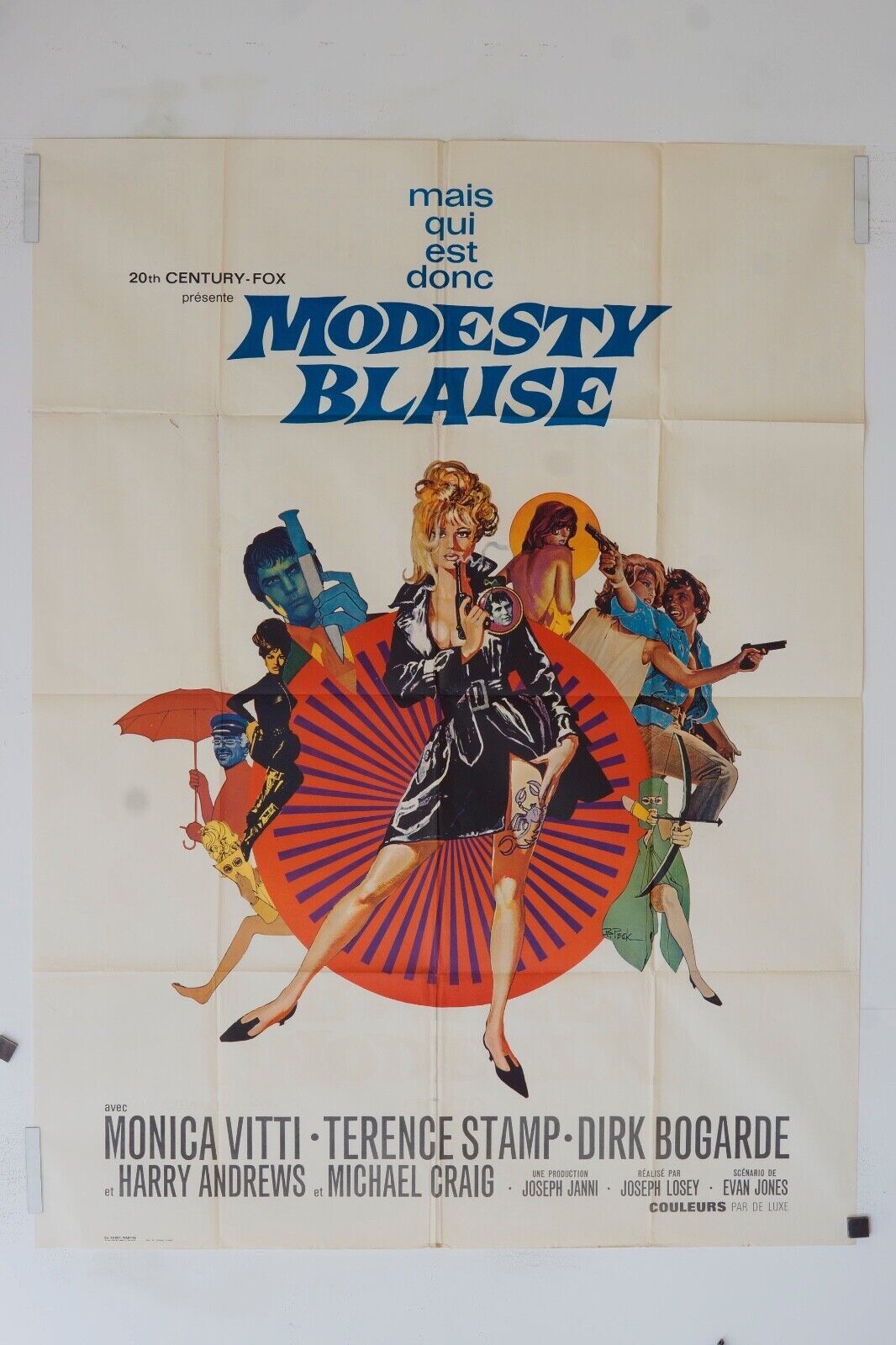 MODESTY BLAISE MOVIE POSTER ORIGINAL 120x160 MONICA VITTY