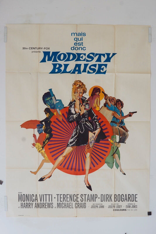 MODESTY BLAISE MOVIE POSTER ORIGINAL 120x160 MONICA VITTY