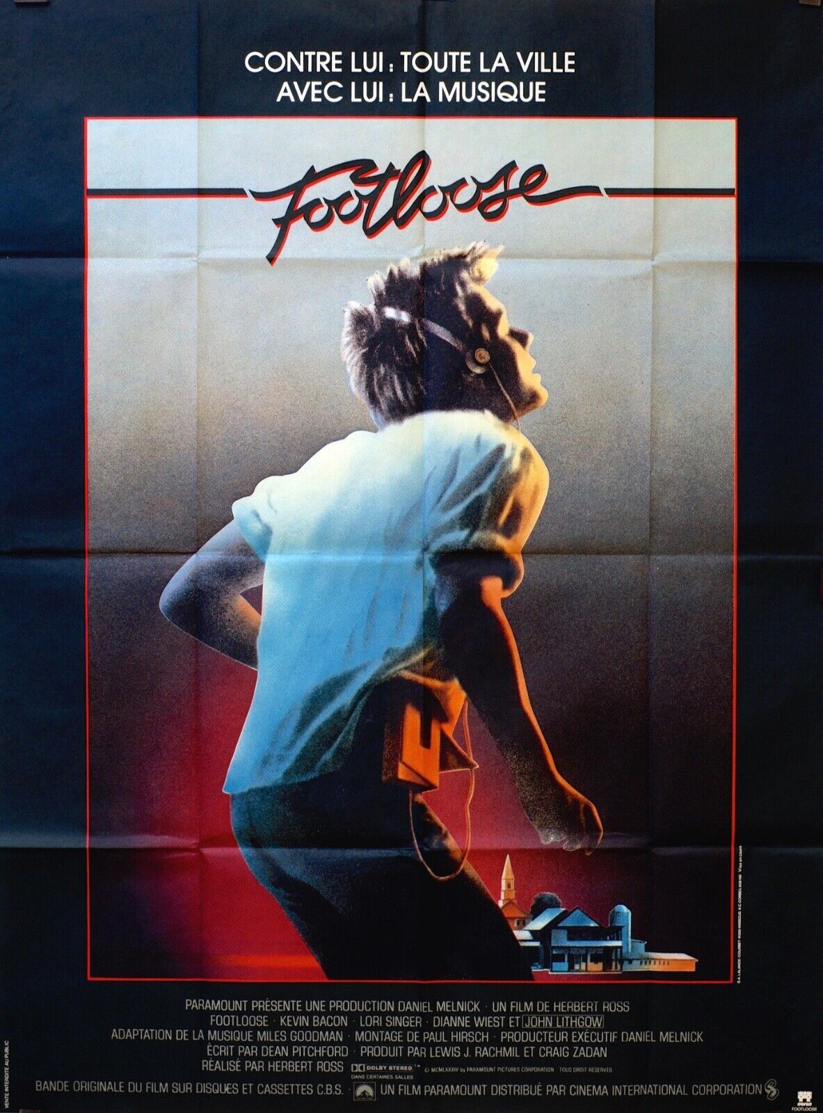 FOOTLOOSE ORIGINAL MOVIE POSTER 120x160 KEVIN BACON