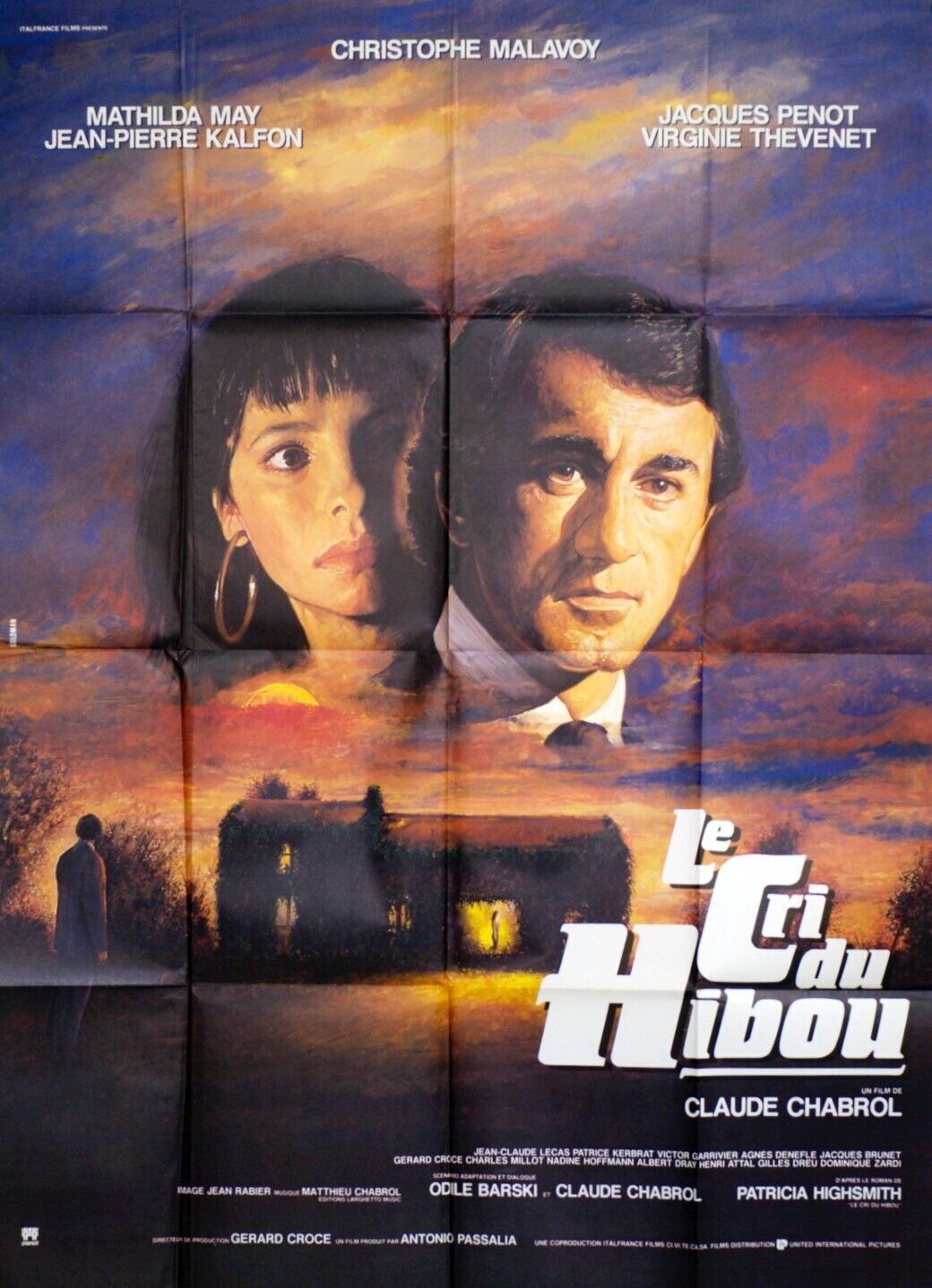 LE CRI DU HIBOU MOVIE POSTER ORIGINAL (120x160) CLAUDE CHABROL