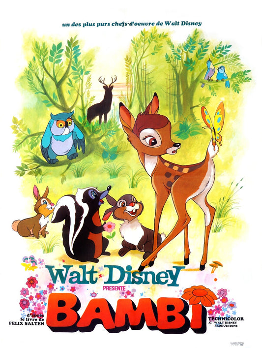 BAMBI MOVIE POSTER (60X80) BAMBI WALT DISNEY, POSTER FOR KIDS