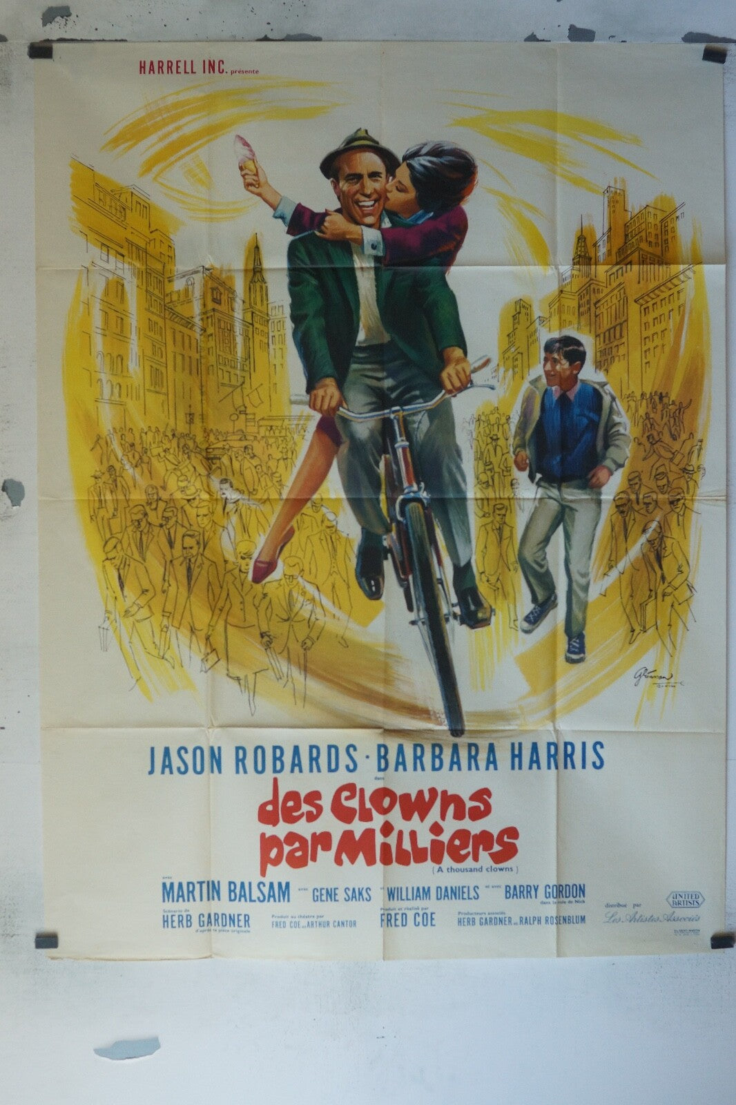 DES CLOWNS PAR MILLIERS MOVIE POSTER ORIGINAL 120x160 JASON ROBARDS