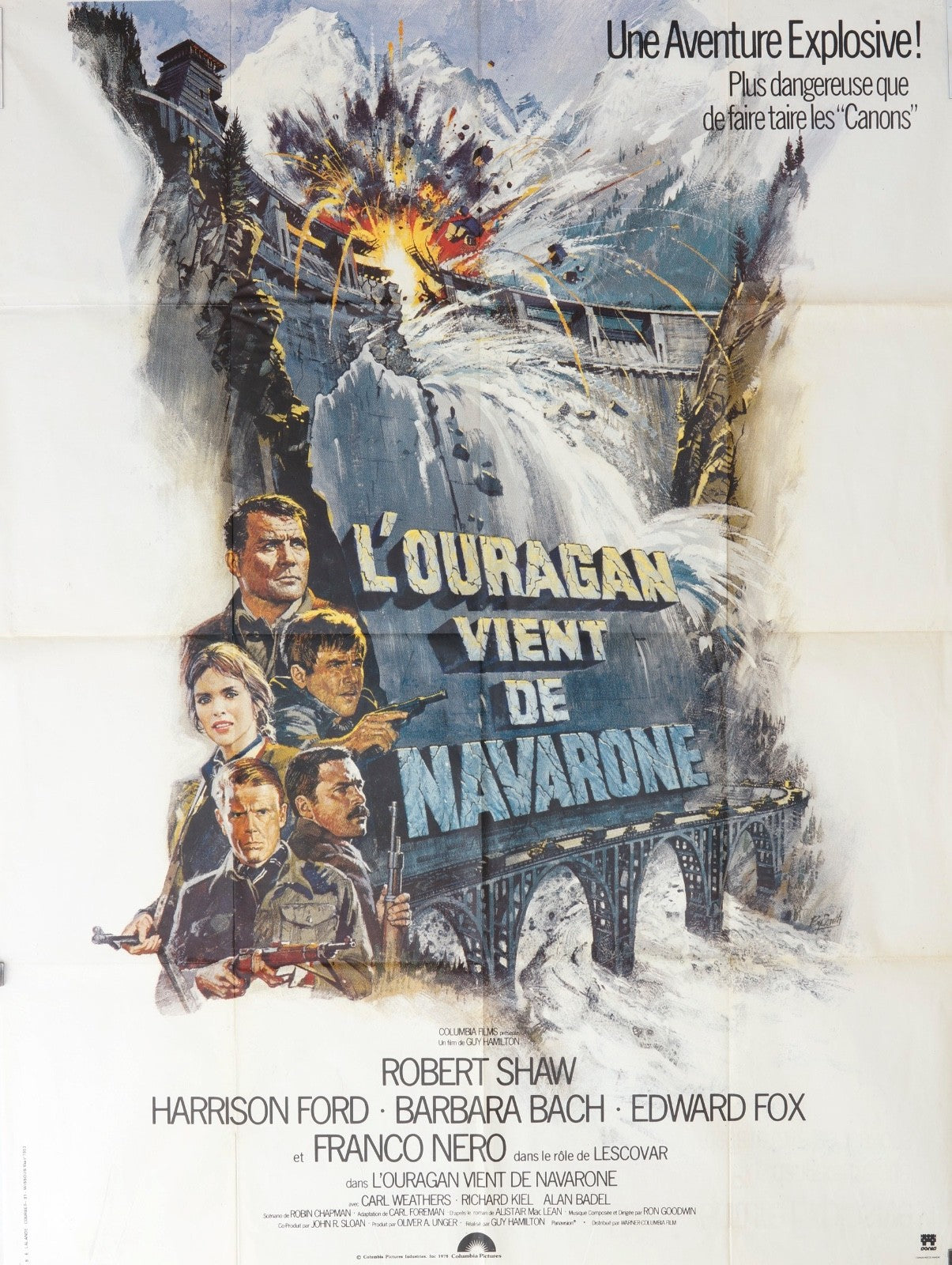 L’OURAGAN VIET DE NAVARONNE HARRSION FORD MOVIE POSTER ORIGINAL (120X160)