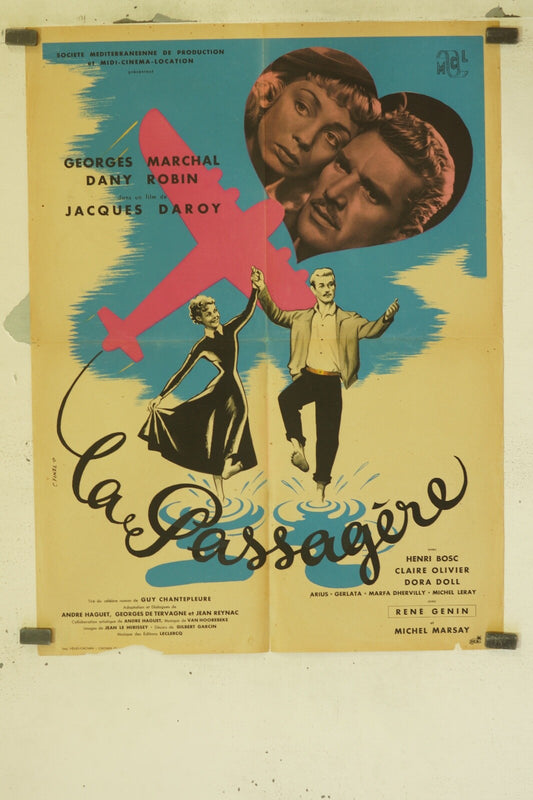 LA PASSAGÈRE MOVIE POSTER ORIGINAL (60X80) GEORGES MARCHAL, DANY ROBIN