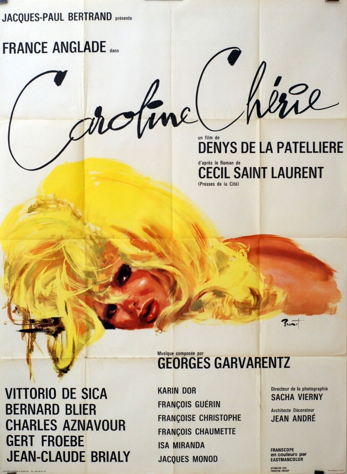 CAROLE CHÉRIE MOVIE POSTER ORIGINAL 120x160 VITTORIO DE SICA